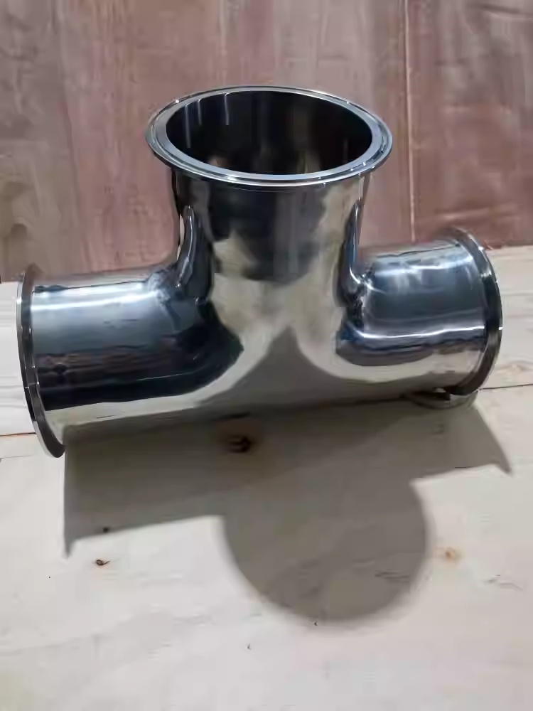Thickened and extended sanitary quick-connect flange tee 2205 904L H276 Hastelloy alloy